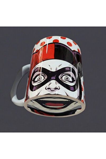 Pixxa Harley Quinn Mug with Mouth Pattern on the Base