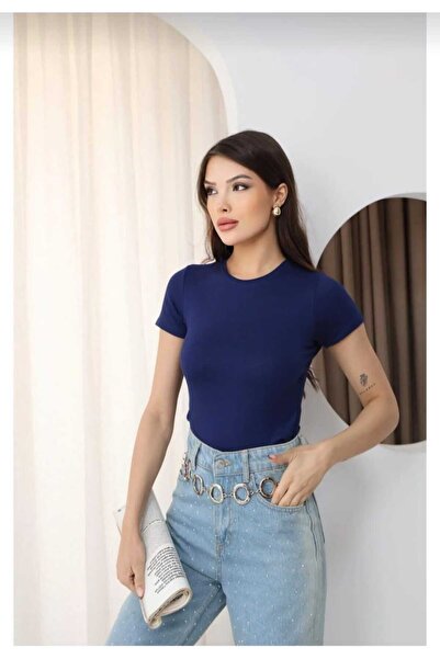 LAVRE Women's Modal Fabric Flexible Soft Textured Short Sleeve Body Suit