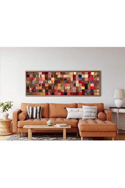 woodhomeworks Tek Parça Gerçek Ahşap Yatay Panorama Çerçeveli Tablo