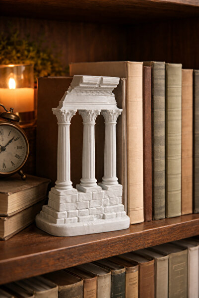 Bedoris Antik Sütun Tasarımlı Dekoratif Kitap Tutucu
