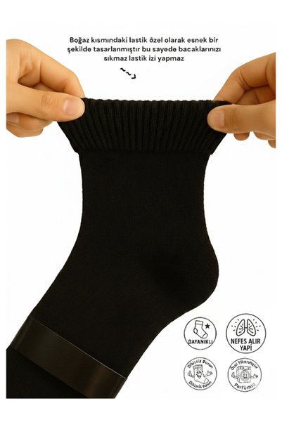 Cousen Cotton Diabetic Socks Flexible Sweat-Absorbent 12 Pairs Men/