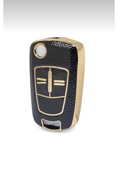 ÖZEN KEYS Luxury Opel Astra H Corsa D 2 Button Protection Key Case Black Gold...