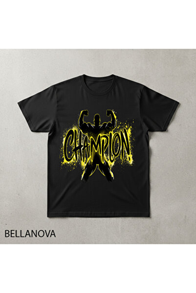 valeriae Premium Μαύρο Βασικό Αθλητικό T-shirt