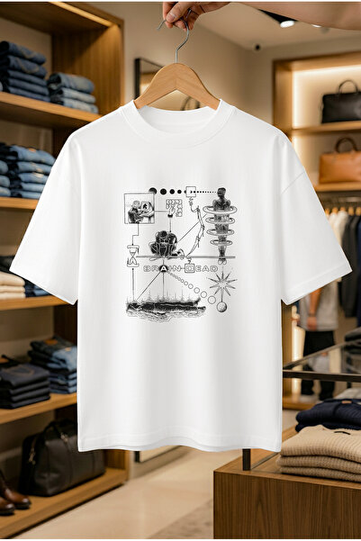 FEEL STYLE Summer Short Sleeve T-Shirt Anti-Sweat Cotton Printed T-Shirt Drawing