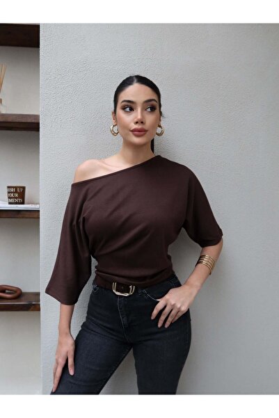 EAS GİYİM Off-Shoulder Short Sleeve Blouse