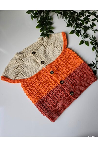 MİNOHOUSE El örgüsü renkli erkek bebek yelek1,5/2 yaş