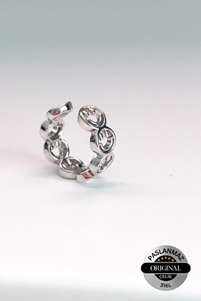 Lynare Non-Perforated Smile Model Earcuff Cartilage Earring Steel Earring 1 P...