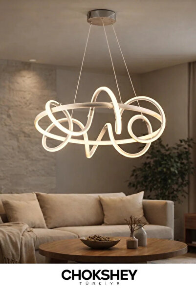 Onba Modern Halka Form LED Sarkıt Avize Sanatsal Tasarım, Güçlü Aydınlatma - ...