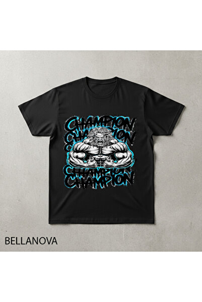 valeriae Premium Μαύρο Βασικό Αθλητικό T-shirt