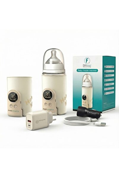 FAVsmart Incalzitor Biberon Portabil K6, 8000 mAh, 6 Trepte, LCD, USB-C, Inca...