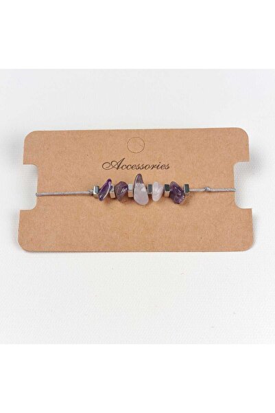 JİMNY JEWELRY Nodi Natural Stone & Hematite Macrame Bracelet