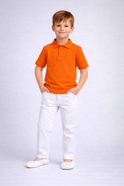 ümitteks iş ve okul kıyafetleri 164 Nisan Boy's Polo Collar 100% βαμβακερό μπ...