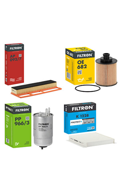 Filtron Fiat Linea 1.3 Multijet 90 Hp 4'lü Filtre Seti Hava/Yağ/Yakıt/Polen