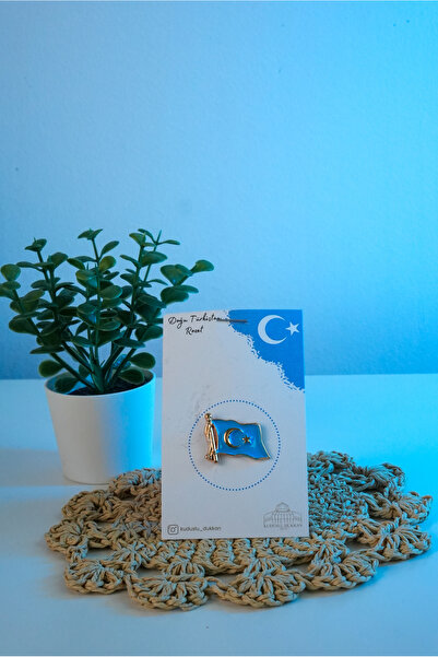 KUDUSLU DUKKAN Doğu Türkistan Bayrak Rozet