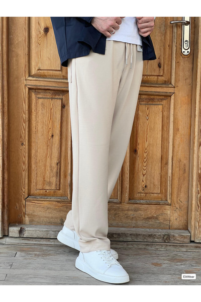 ElitWear Yeni Sezon Erkek Jogger Beli Lastikli ve Bağcıklı Rahat Kalıp Pantolon
