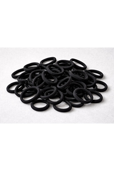 KRAFTELLA 40-Piece Black Hair Ties — 40 Pieces Black Hair Clips-Horsetail Clips