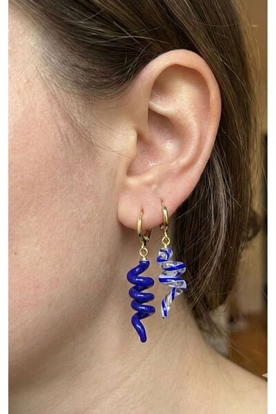 nazarboncuğu Murano Cam Yay Figür Pinterest Model Kadın Küpe