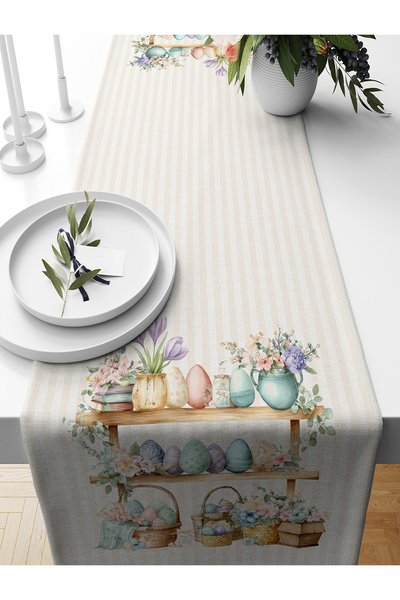 Bertille Home Spring Series 140X40 cm Digital Printed Runner (Spring Easter E...