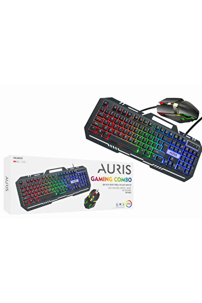 Auris RGB Işıklı , Metal Gövdeli Klavye ve Mouse Oyuncu Seti | KGC20