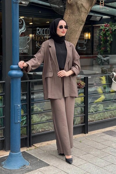 Ceremony Pantolonlu Takım 26Y805 Vizon