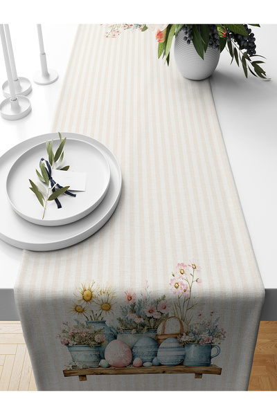 Bertille Home Seria de primăvară 140x40 cm Runner imprimat digital (Paște de ...