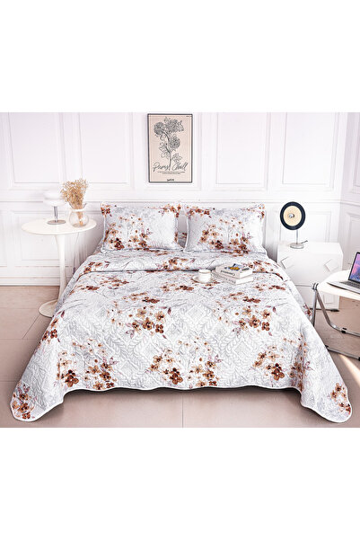 FIONNA.RO Double-Sided Quilted Cotton Blanket - Autumn Bouquets