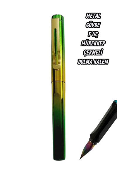 SEYFİKİRTASİYE 0.36 mm Ef Nib Fountain Pen Ink-Pull Metal Body