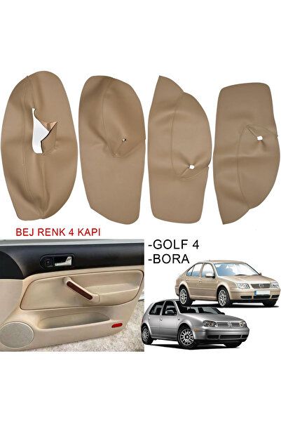 GCP German Car Parts Bora Leather Door Trim Set Beige - Golf 4 Door Interior ...