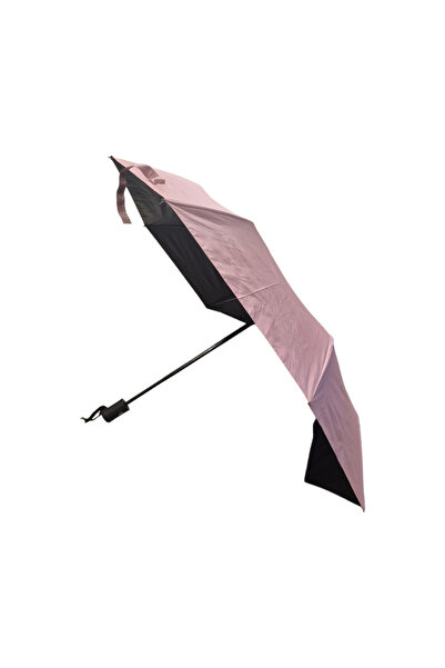 OEM Women's folding umbrella pink/black, compact, manual, 100 cm diameter, 28...