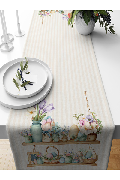 Bertille Home Seria de primăvară 140x40 cm Runner imprimat digital (Paște de ...