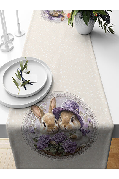 Bertille Home Seria de primăvară 140x40 cm Runner imprimat digital (Paște de ...