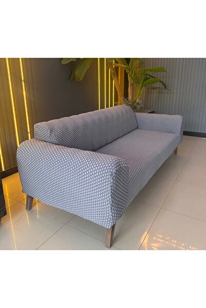 SENNORA Jacquard 3 Seater Sofa Cover |   Elastic Seat Cover | Sofa Bed Cover ...