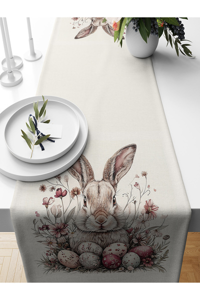 Bertille Home Seria de primăvară 140x40 cm Runner imprimat digital (Paște de ...