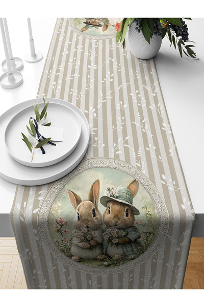 Bertille Home Seria de primăvară 140x40 cm Runner imprimat digital (Paște de ...