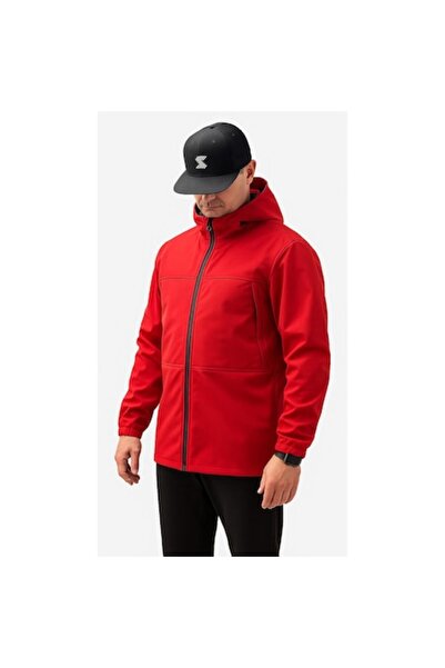 Street Sports Men's Softshell Jacket, Waterproof, Red, XL