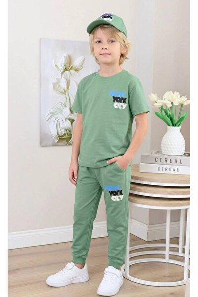 Milanlı Kids طقم صيفي للأولاد مع قبعة كهدية