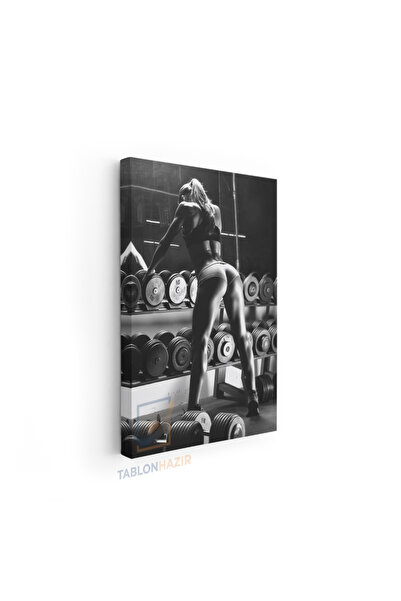 tablonhazır Dikey Kanvas Tablo Motivasyon Tablosu Spor Fitness 1 Spor Fitness...