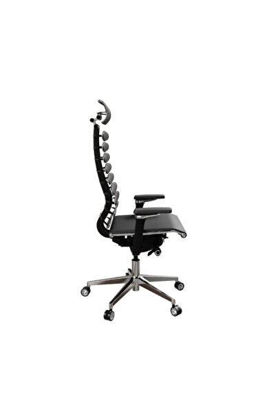 KRONSIT Scaun ergonomic de lux Equalizer, reglaj lombar, mesh premium anti-tensiune, baza aluminiu, negru