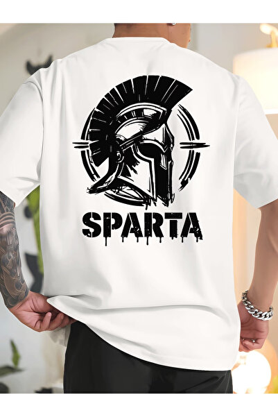 Rayan & Hoor Style SPARTA Βαμβακερό T-Shirt με στάμπα και λαιμόκοψη ποδηλάτου...