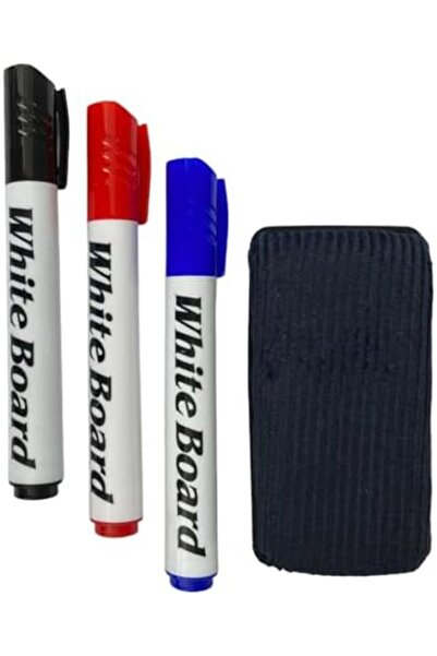 Nacario Nrcrioshop Whiteboard Pen and Eraser Set Black Red Blue Velvet Colors...