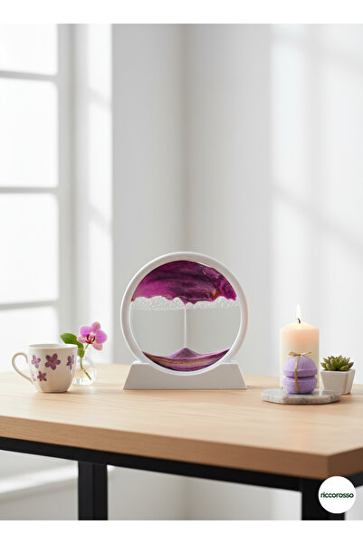 Riccorosso 7 INÇ Modern Dinamik Kum Saati Tablosu | Akışkan Sanat Kum Manzara...