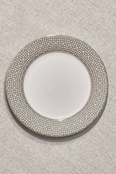 Paşabahçe Kahve Link Porselen Yemek Tabağı Krem Kahve