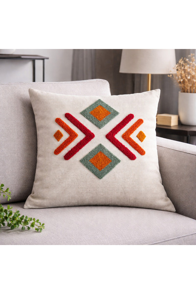 Bikaya Home 2-Piece Punch Embroidered Decorative Pillowcase |   Modern & Bohe...