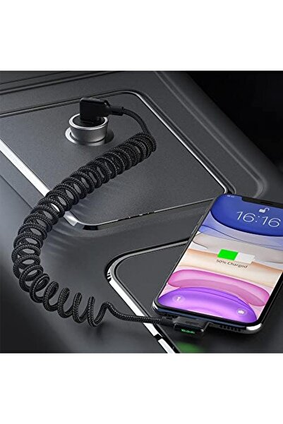 Nacario NrcrioShop Ca-7300 كابل شبكي حلزوني LED بزاوية 90 درجة 3A 1.8M 1201248