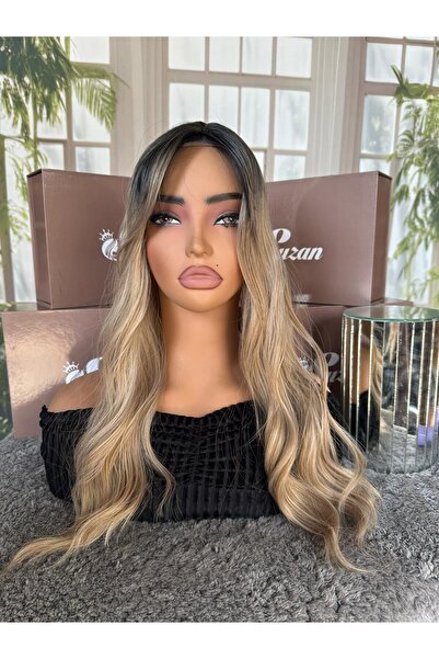 Suzan Peruk Baby tabanlı önü tül detaylı Gerçek saç dokusunda TEPELİK- Tepe s...