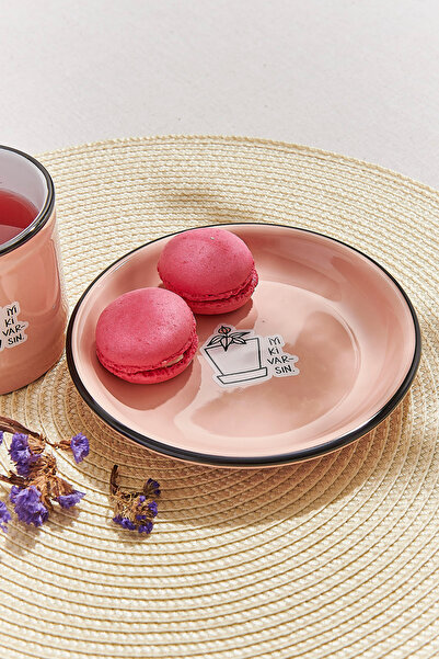 Paşabahçe Hisli Şeyler Saksı Tabak Açık Pembe