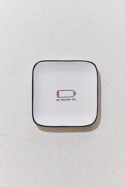 Paşabahçe Hisli Şeyler Pil Tabak Beyaz