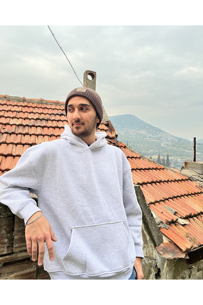 Unisex Oversize RISE FROM RUINS %100 Pamuk 3 İplik Şardonlu Hoodie Sweatshirt