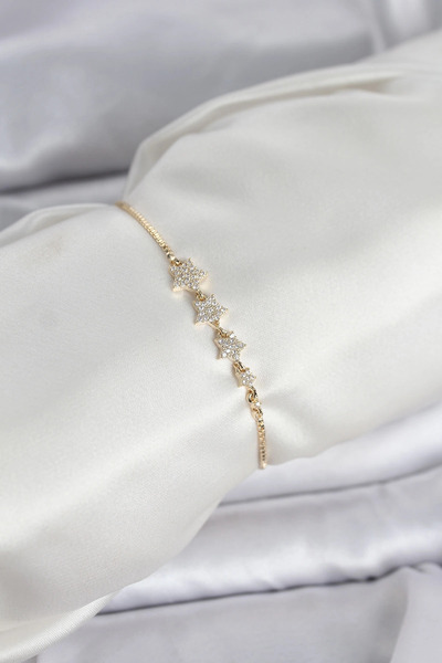 Nacario Mey Import ®   Gold Color Zircon Stone Star Model Elevator Women's Br...