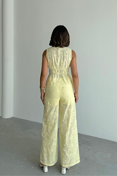 Caddebostan Moda Women's Front Tie Embroidered Voile Blouse Scallop Detailed ...